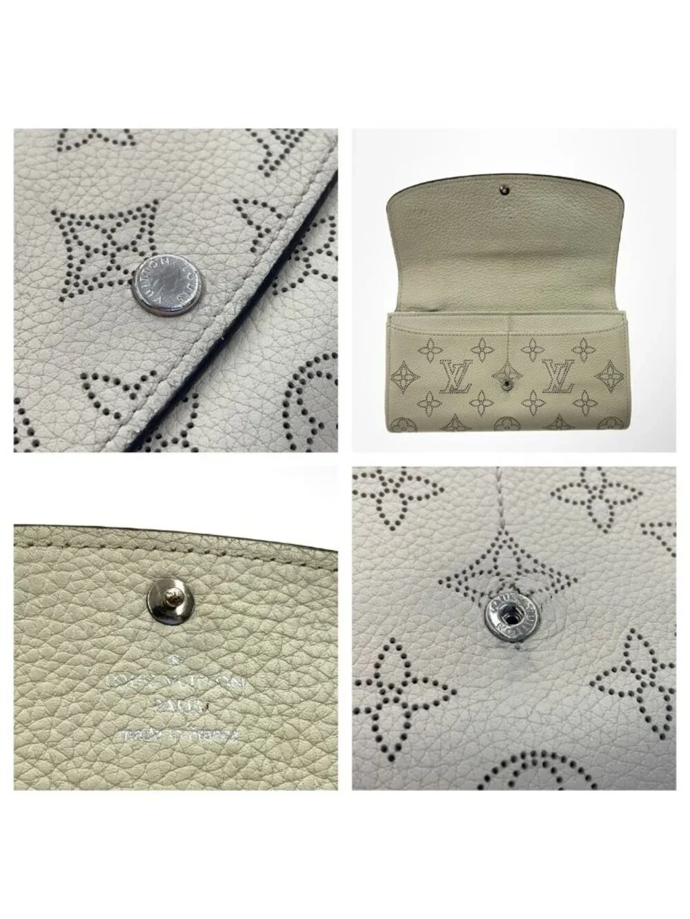 Louis Vuitton Mahina Hina Portefeuille Iris Bifold Wallet Ivory